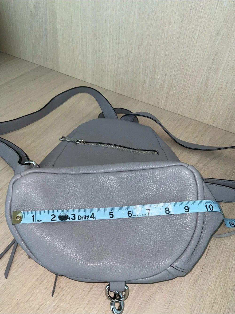 Rebecca Minkoff Gray Julian Pebbled Leather Backpack